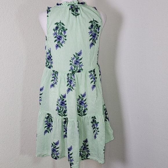 J Crew Floral/ Striped Mini Sz XXS Womens Mini Dress Beach Casual Resort Holiday - Picture 9 of 15